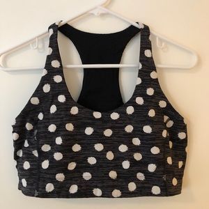 Outdoor Voices Doing Things Bra - Black Polka